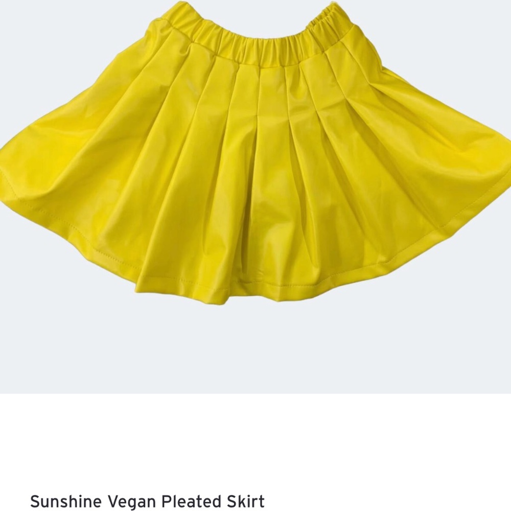 Sunshine Vegan Pleated Skirt